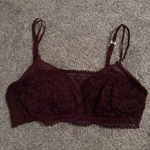 aerie Real Power Wireless Push Up Joy Lace Bra